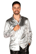 Blouse Zilver - Shining Star - Jaren 80 en 90 Disco - Heren