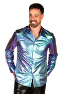 Blouse Petrol - Shining Star - Jaren 80 en 90 Disco - Heren