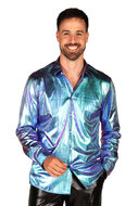 Blouse Petrol - Shining Star - Jaren 80 en 90 Disco - Heren