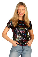 T-shirt Disco Party Queen Zwart - Jaren 80 &amp; 90