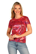 T-shirt Disco Party Queen Roze- Jaren 80 &amp; 90