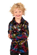 Shirt Disco Zwart - Jaren 80 &amp; 90 - Kinderen