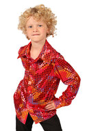 Shirt Disco Rood - Jaren 80 &amp; 90 - Kinderen