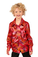 Shirt Disco Rood - Jaren 80 &amp; 90 - Kinderen