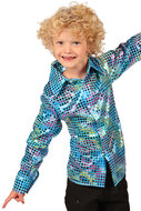 Shirt Disco Turquoise - Jaren 80 &amp; 90 - Kinderen