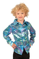 Shirt Disco Turquoise - Jaren 80 &amp; 90 - Kinderen