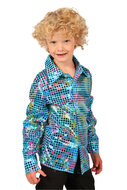 Shirt Disco Turquoise - Jaren 80 &amp; 90 - Kinderen