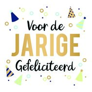Wenskaart Daisy XL - Jarige Gefeliciteerd - met Envelop