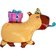 Folieballon Capibara  - Cappy Birthday - Helium- en Luchtvulling