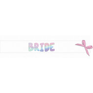 Sjerp Vrijgezellenfeest - Bride To Be - Opdrachtstickers - Wit-Roze