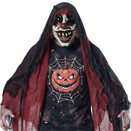 Horror Killer Clown Masker met Kap en Sluier &ndash; Halloween