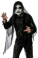 Horror Geest Masker met Kap en Sluier - Halloween