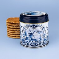 Stroopwafel Blik Holland - Delfts Blauw - Inclusief Stroopwafel