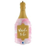 Folieballon Champagnefles - Bride To Be - 91 cm - Helium- en Luchtvulling
