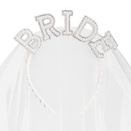 Diadeem Bride - Vrijgezellen Feest - Met Sluier