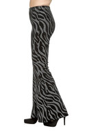 Flared Glitter Broek - Velvet Waves Zilver - Disco Jaren 80 &amp; 90 - Dames