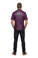 Polo Velvet Glitter Paars - Jaren 80 en 90 Disco - Heren