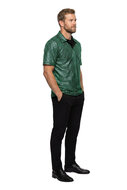 Polo Velvet Glitter Turquoise - Jaren 80 en 90 Disco - Heren