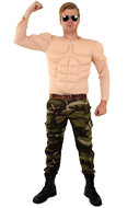 Bodybuilder Shirt Lange Mouw - Sixpack - Heren