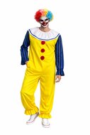 Scary Clown Kostuum Heren - Met Pruik - Volwassenen