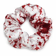 Haarscrunchie Halloween - Wit met Bloed