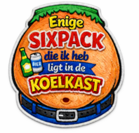 Embleem Huusse - Strijkembleem - Sixpack