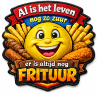 Embleem Huusse - Strijkembleem - Frituur