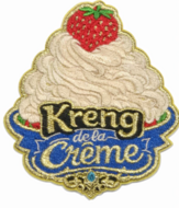 Embleem Huusse - Strijkembleem - Kreng de la Cr&egrave;me