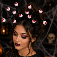 Griezelige Halloween Diadeem met Wiebelende Oogballen