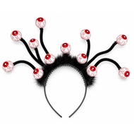 Griezelige Halloween Diadeem met Wiebelende Oogballen