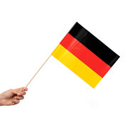 Zwaaivlaggetje Papier Duitsland - 10 stuks