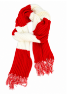 Sjaal Huusse Carnaval - Gebreid - Rood-Wit - 190 cm