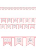 Babyshower letterslinger roze