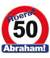 Abraham 50 verkeersbord