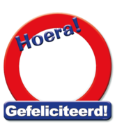 Huldeschild verjaardag blanco