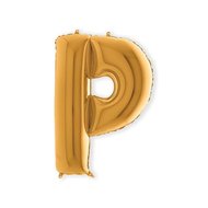 Letter ballon P goud