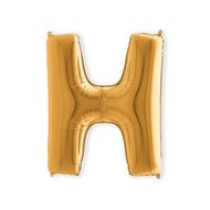 Letter ballon H goud