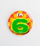 Button Kleurrijk - Verjaardag - 6 Jaar