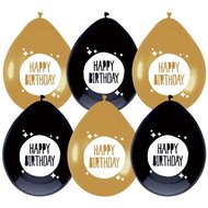 Ballonnen Festive Gold &#039;Happy Birthday&#039;