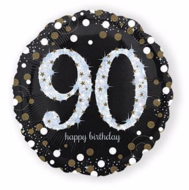 Ballonnen zwart goud 90 jaar