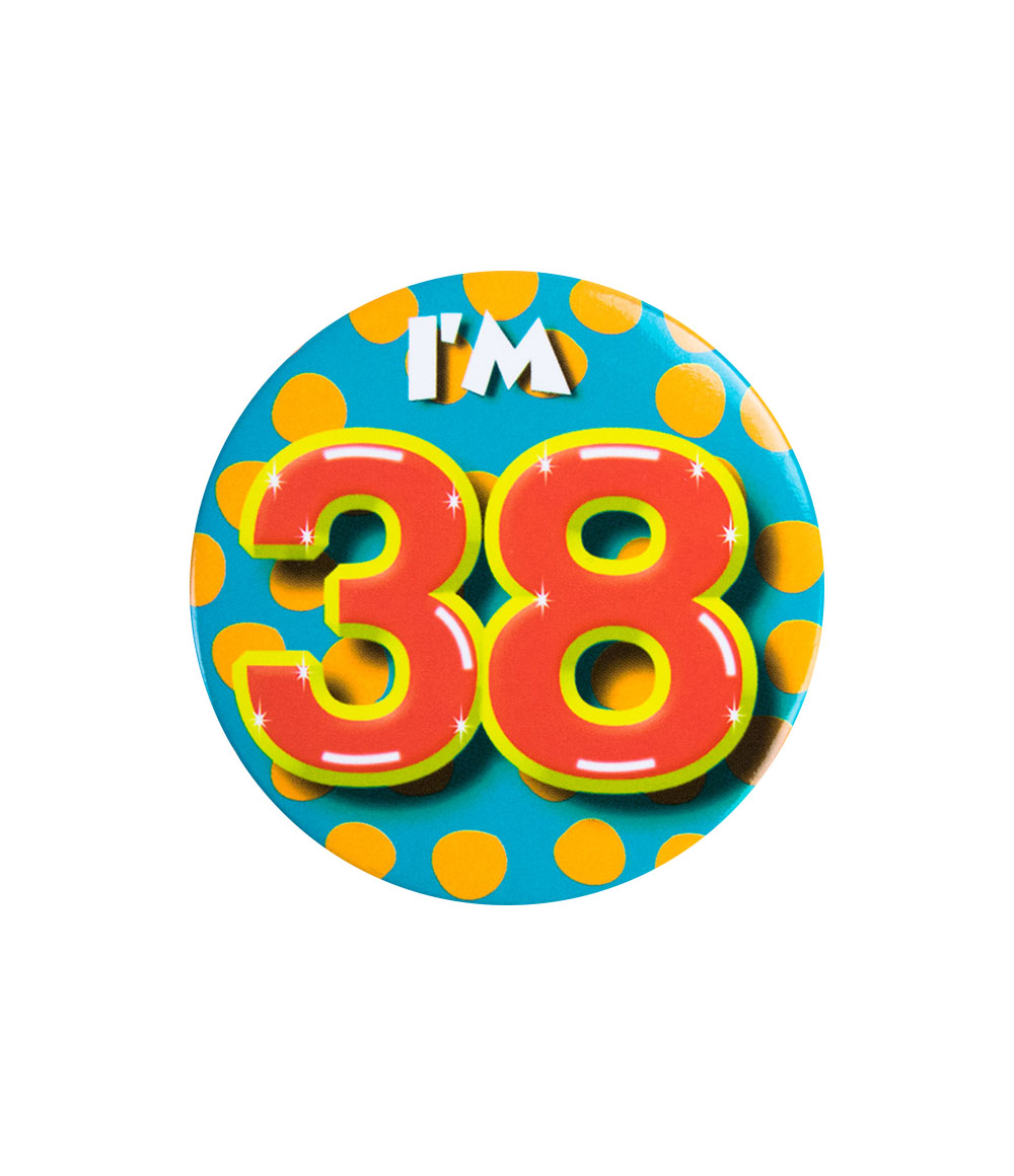 Button I'm 38 jaar