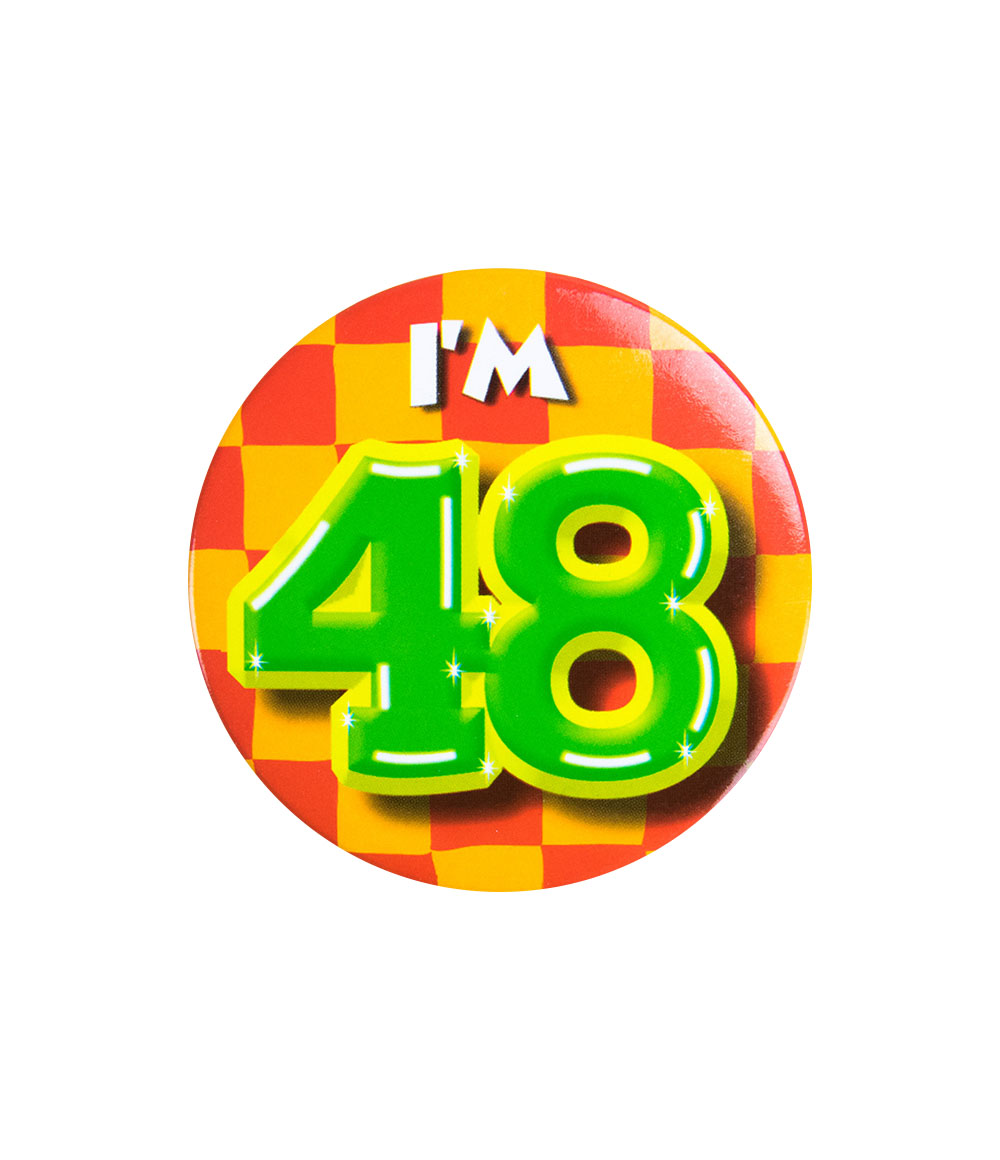 Button I'm 48 jaar