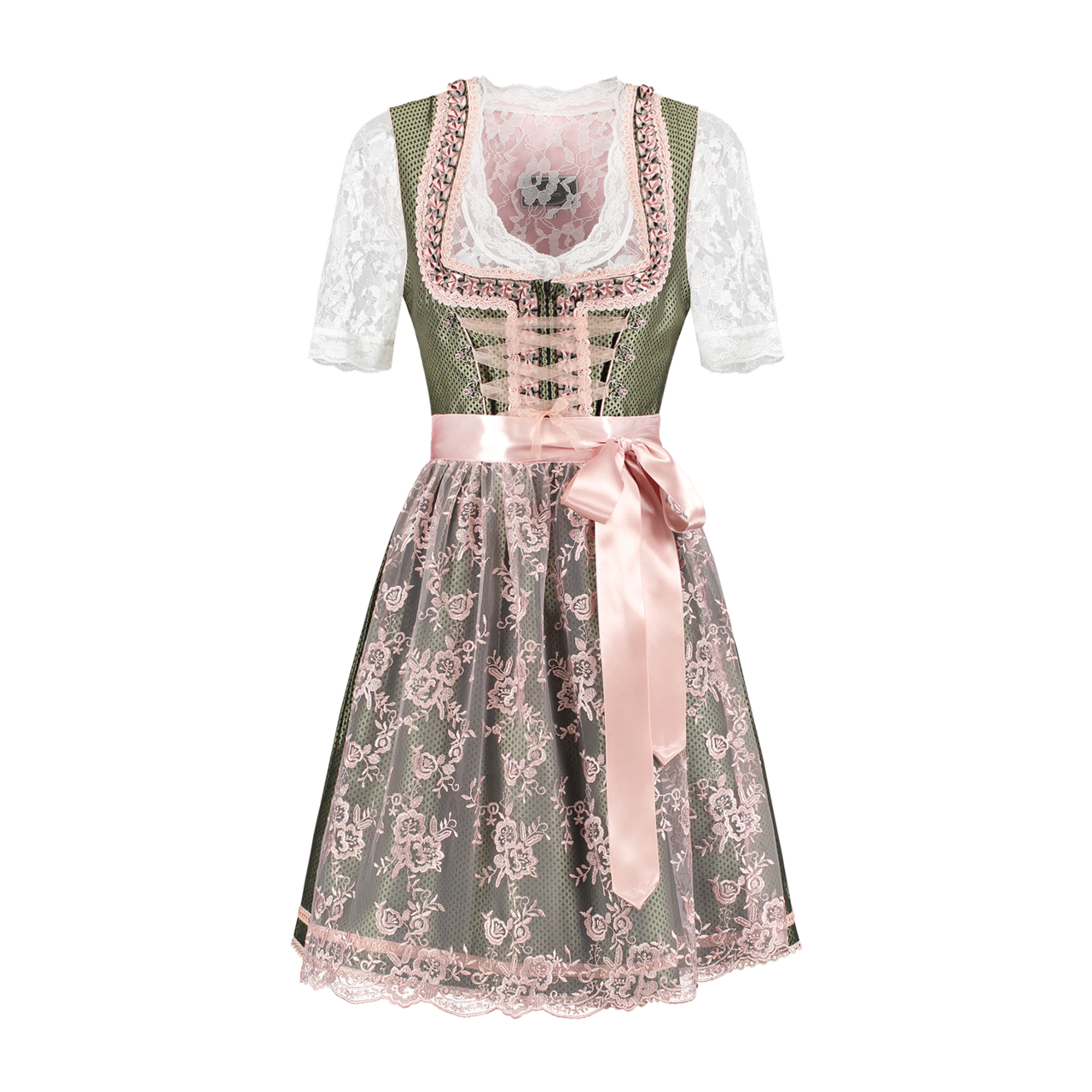 Dirndl groen-oudroze deluxe Star collection