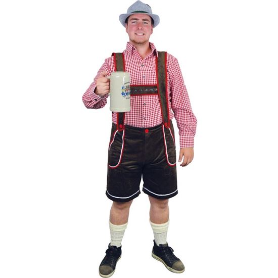 Lederhosen donkerbruin knielengte