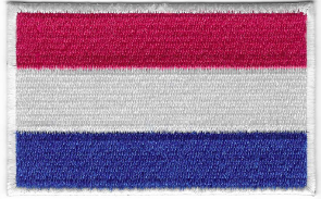 Nederlandse vlag patch 8,5 cm groot