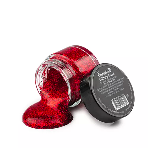 Glittergel rood