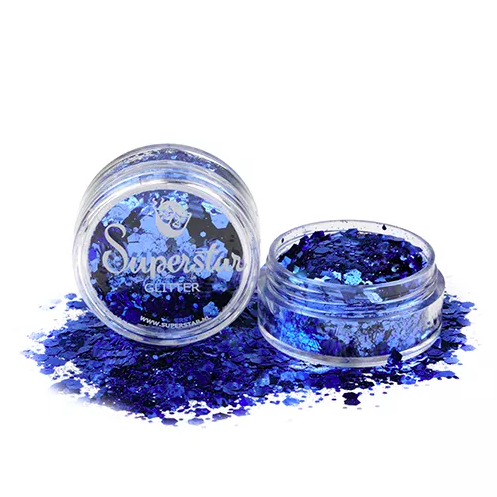 Superstar glitter blauw