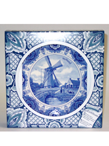 Wandbord Molen Delfts blauw Holland