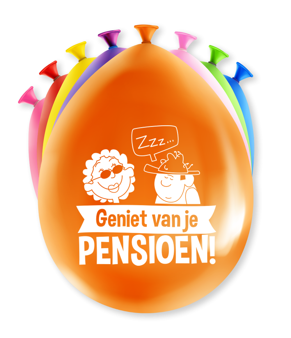 Ballonnen geniet van je pensioen 8 stuks