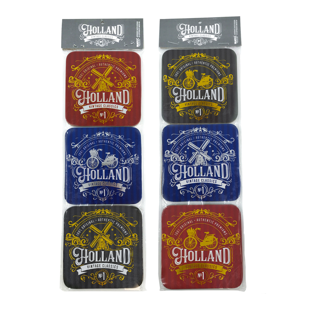 Onderzetters Holland classic vintage 6 stuks